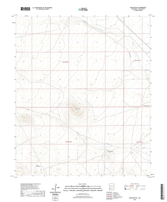 Antelope Hill New Mexico US Topo Map Image