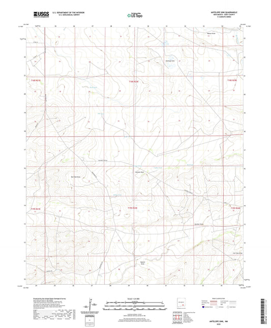 Antelope Sink New Mexico US Topo Map Image