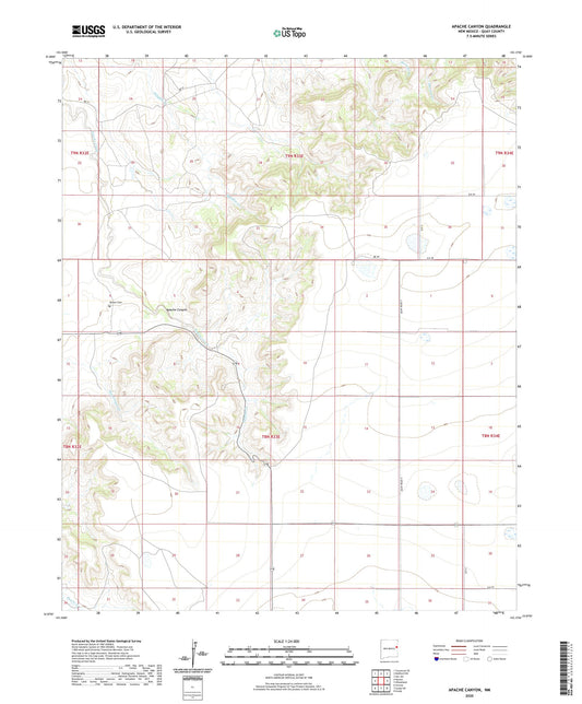 Apache Canyon New Mexico US Topo Map Image
