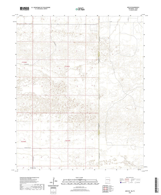 Arch NE New Mexico US Topo Map Image
