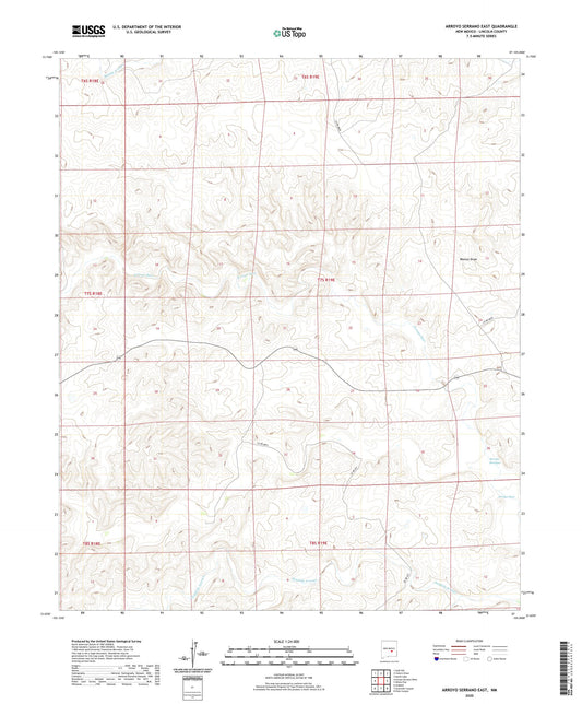 Arroyo Serrano East New Mexico US Topo Map Image