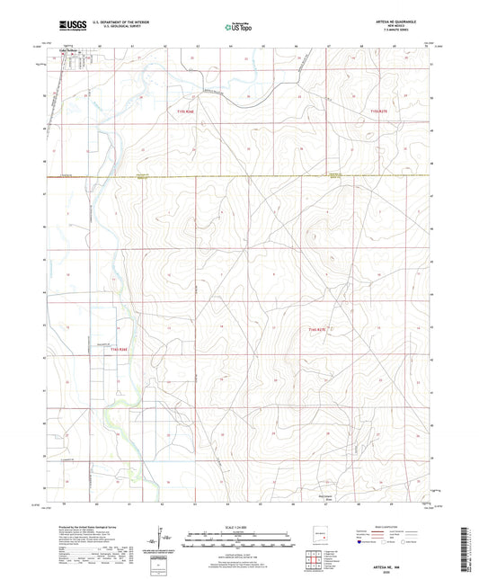 Artesia NE New Mexico US Topo Map Image