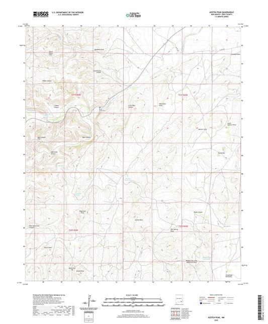 Azotea Peak New Mexico US Topo Map Image