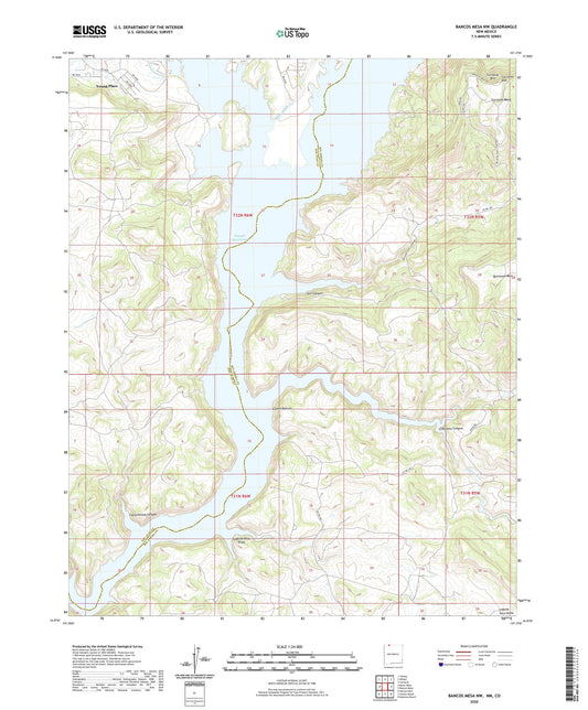 Bancos Mesa NW New Mexico US Topo Map Image