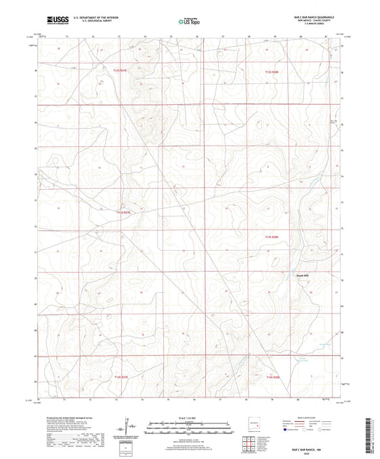 Bar C Bar Ranch New Mexico US Topo Map Image