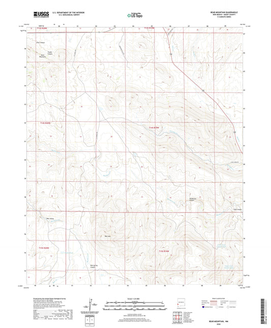 Bear Mountain New Mexico US Topo Map Image