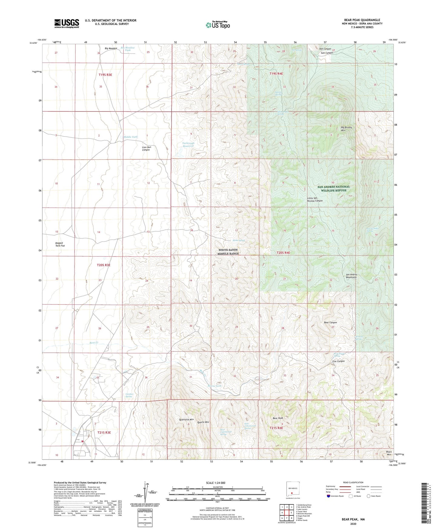Bear Peak New Mexico US Topo Map Image