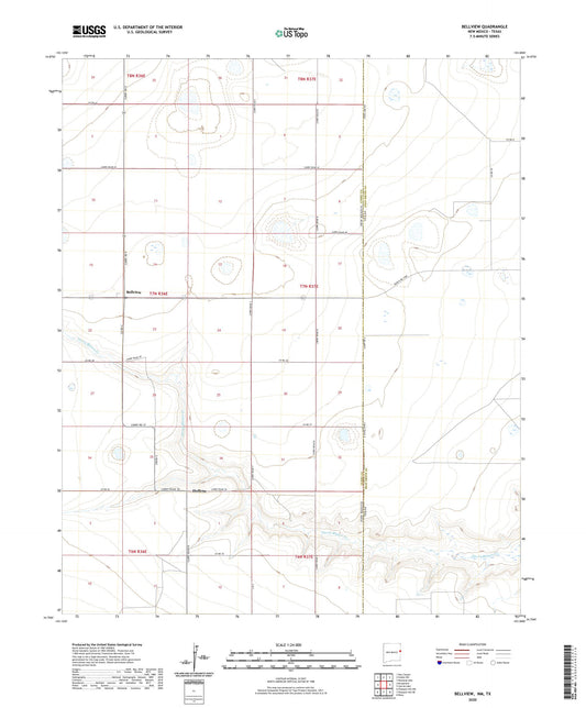 Bellview New Mexico US Topo Map Image