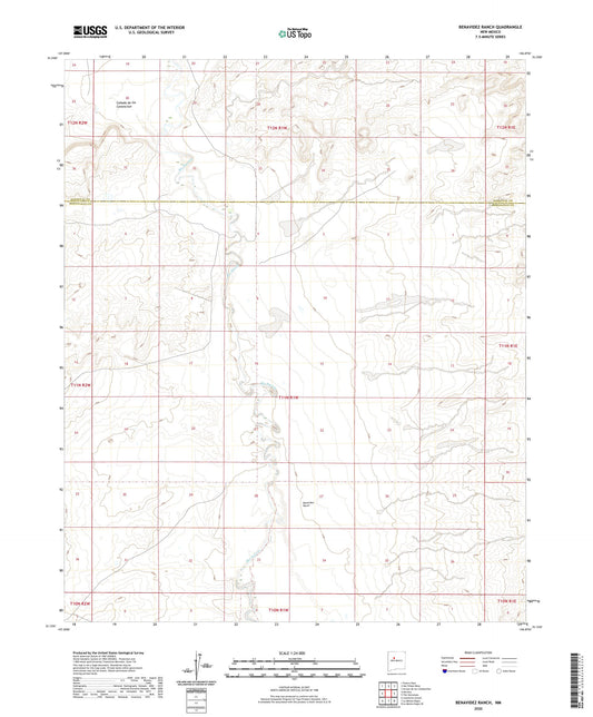Benavidez Ranch New Mexico US Topo Map Image