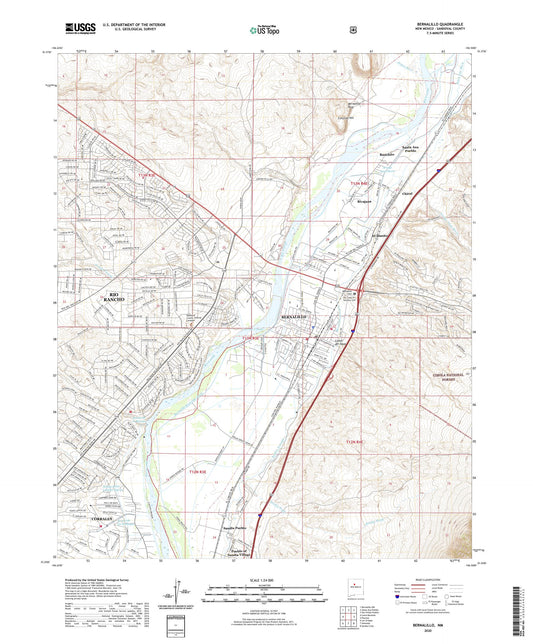 Bernalillo New Mexico US Topo Map Image