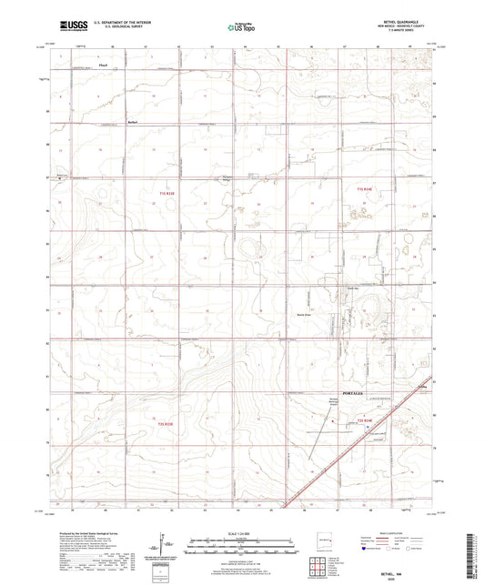 Bethel New Mexico US Topo Map Image