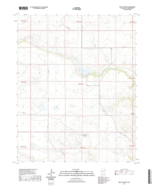 Bible Top Butte New Mexico US Topo Map Image