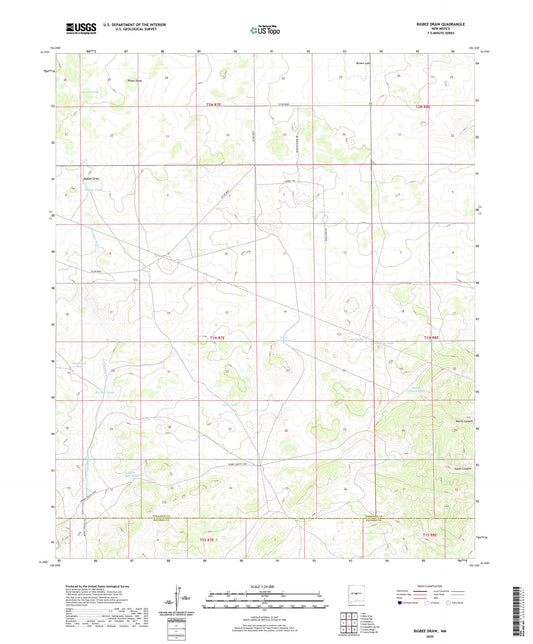 Bigbee Draw New Mexico US Topo Map Image