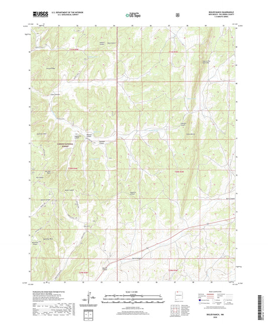 Bixler Ranch New Mexico US Topo Map Image