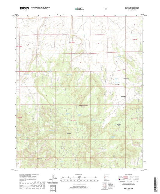Black Peak New Mexico US Topo Map Image