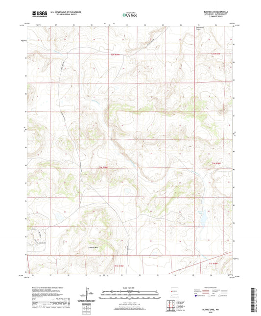 Blaines Lake New Mexico US Topo Map Image