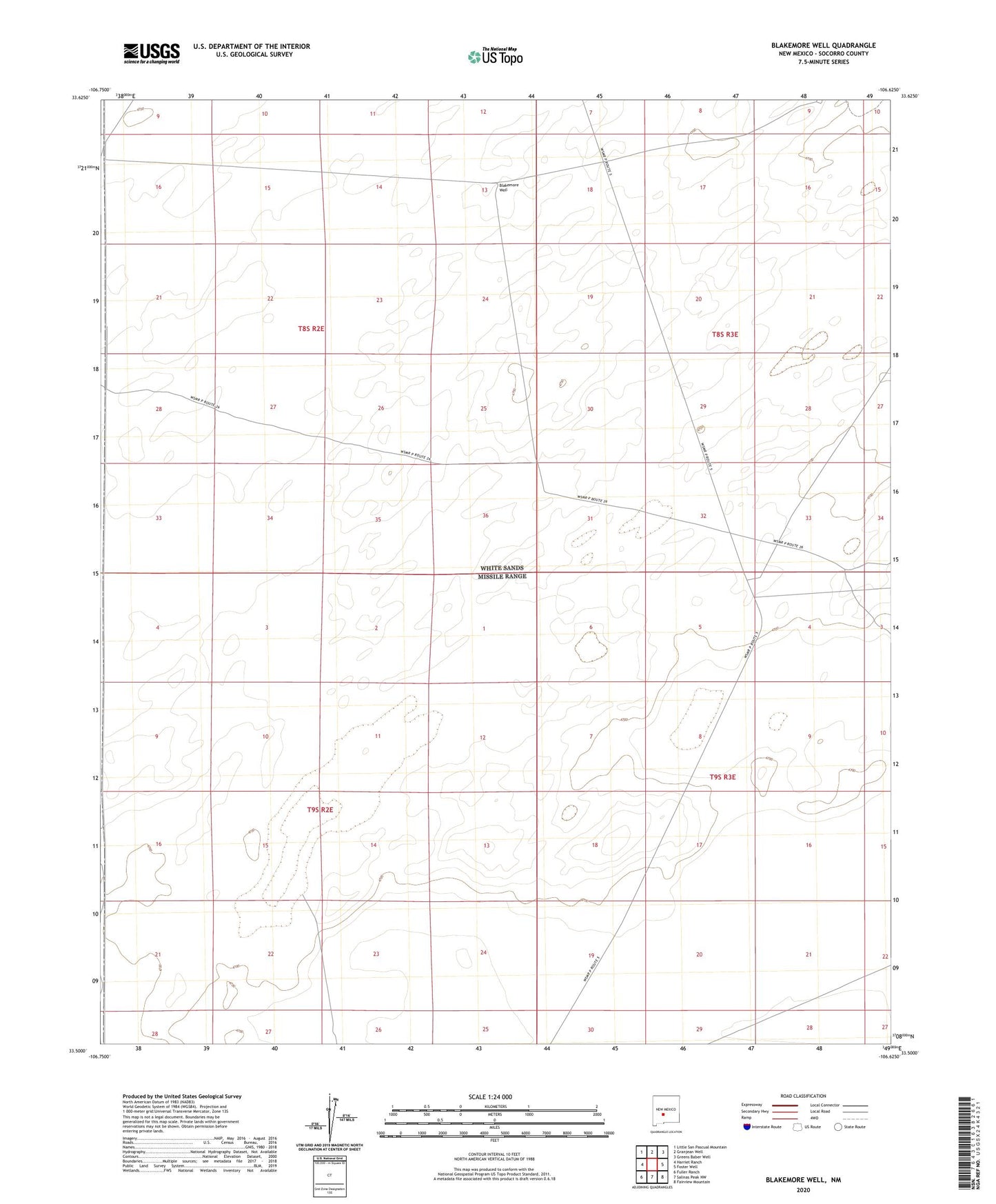 Blakemore Well New Mexico US Topo Map Image
