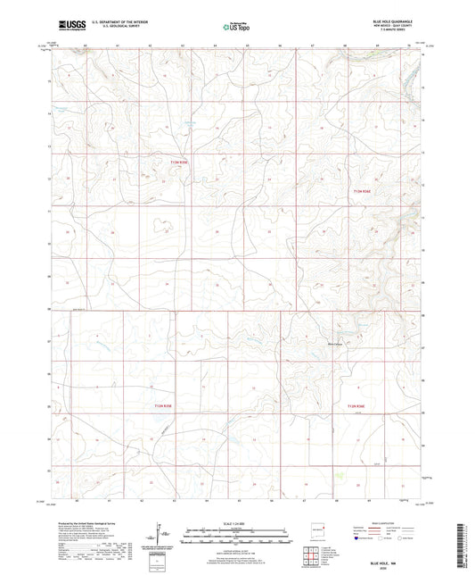 Blue Hole New Mexico US Topo Map Image