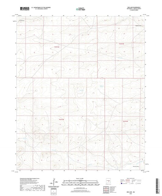 Box Lake New Mexico US Topo Map Image