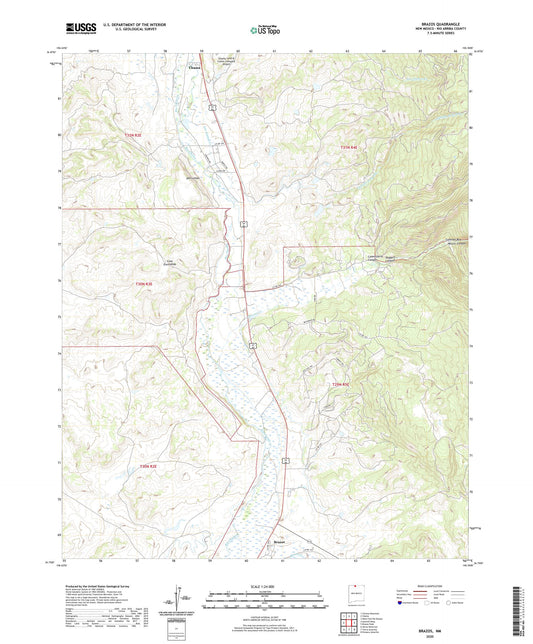 Brazos New Mexico US Topo Map Image