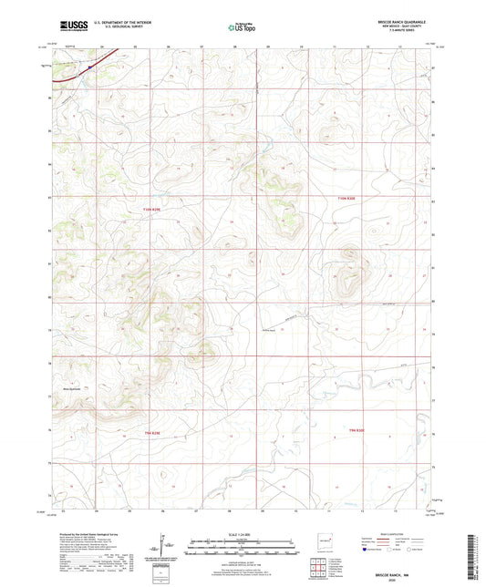 Briscoe Ranch New Mexico US Topo Map Image