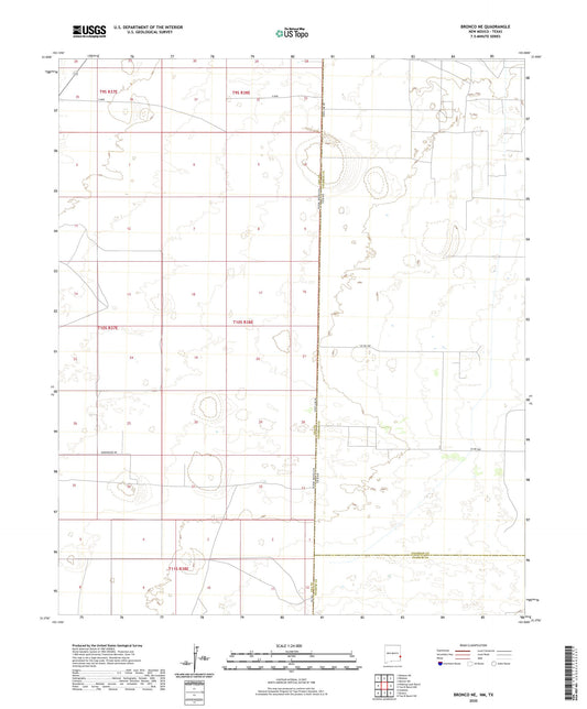 Bronco NE New Mexico US Topo Map Image