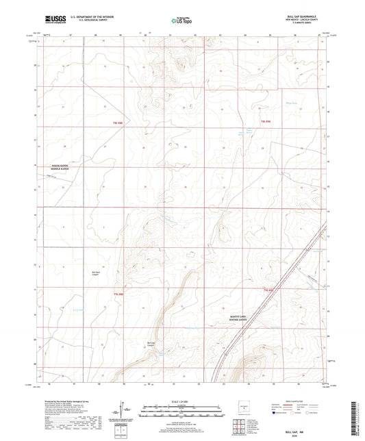 Bull Gap New Mexico US Topo Map Image