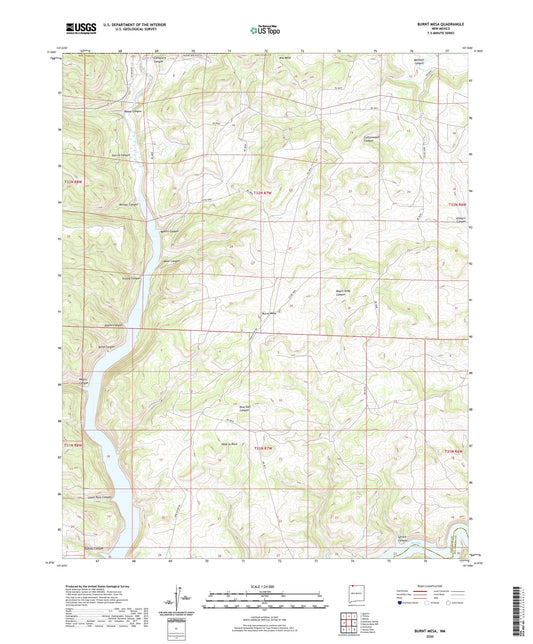 Burnt Mesa New Mexico US Topo Map Image