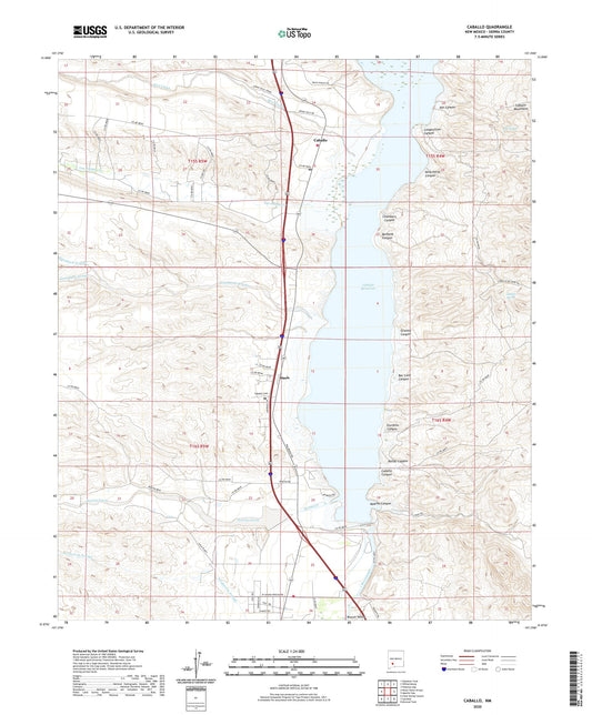 Caballo New Mexico US Topo Map Image