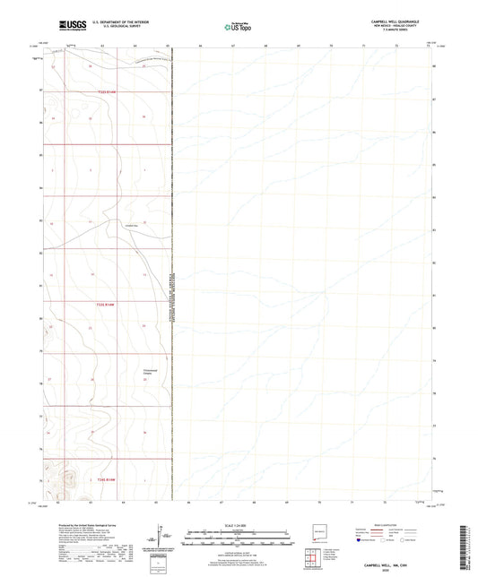 Campbell Well New Mexico US Topo Map Image