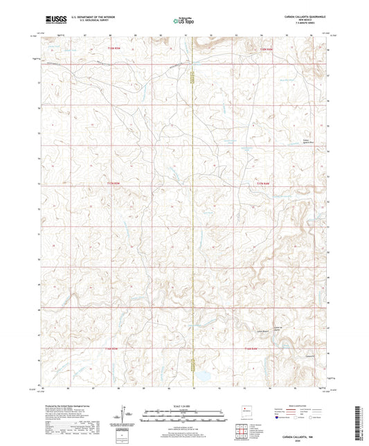 Canada Calladita New Mexico US Topo Map Image