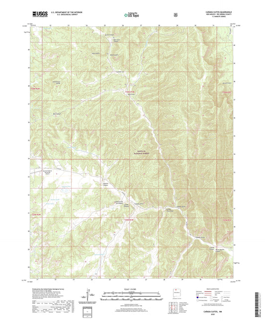 Canada Ojitos New Mexico US Topo Map Image