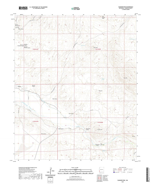 Canador Peak New Mexico US Topo Map Image