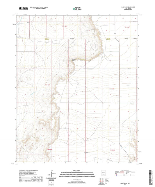 Candy Mesa New Mexico US Topo Map Image