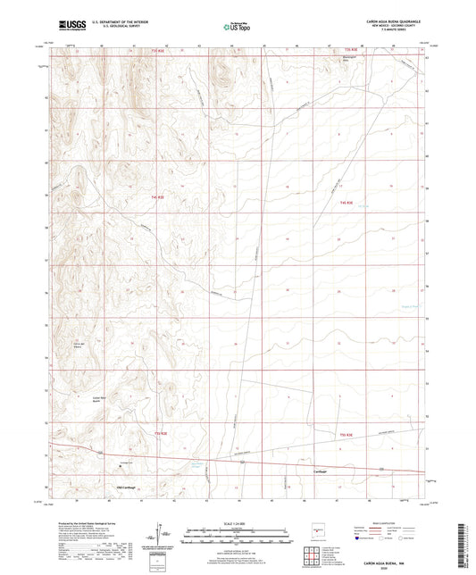 Canon Agua Buena New Mexico US Topo Map Image