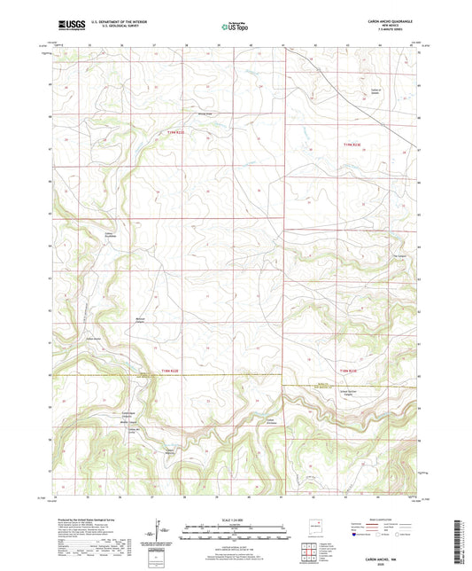 Canon Ancho New Mexico US Topo Map Image