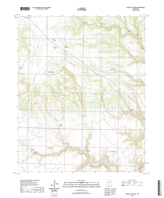 Canon Las Cuevas New Mexico US Topo Map Image