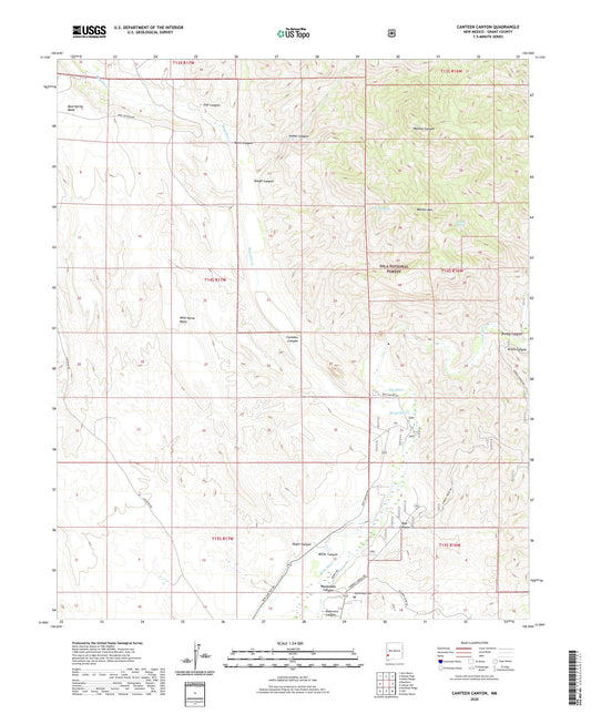 Canteen Canyon New Mexico US Topo Map Image