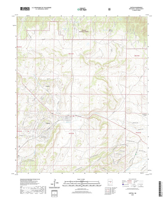 Capitan New Mexico US Topo Map Image