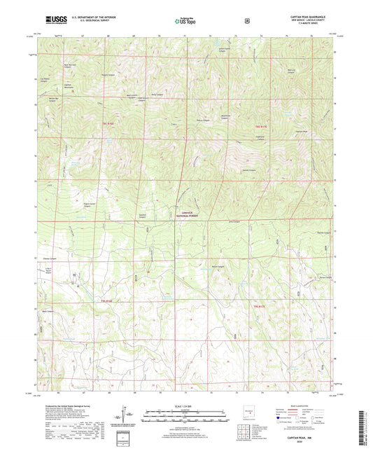 Capitan Peak New Mexico US Topo Map Image