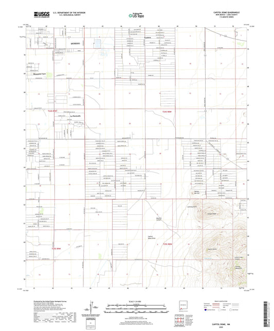 Capitol Dome New Mexico US Topo Map Image