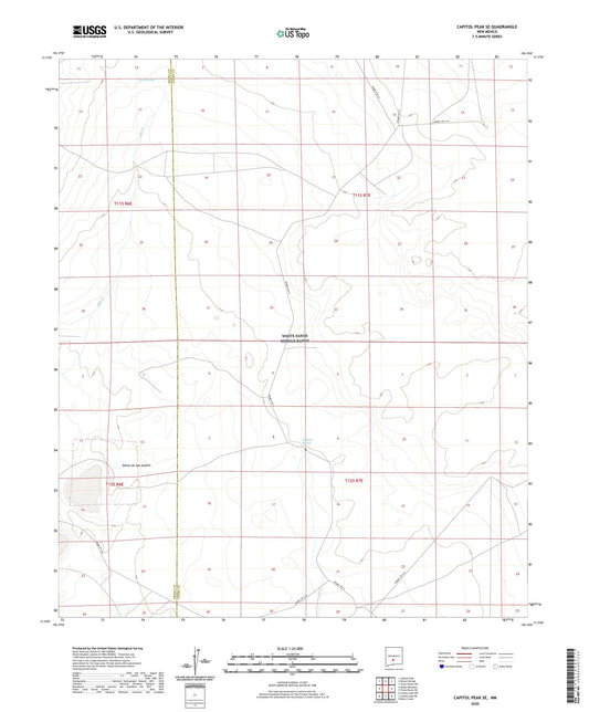 Capitol Peak SE New Mexico US Topo Map Image