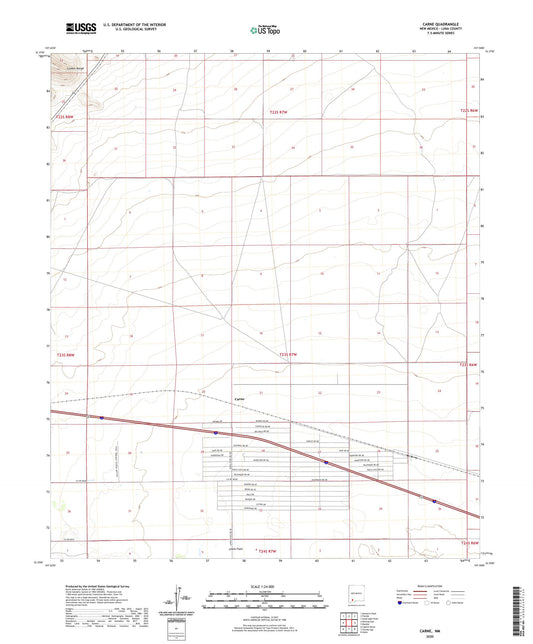 Carne New Mexico US Topo Map Image