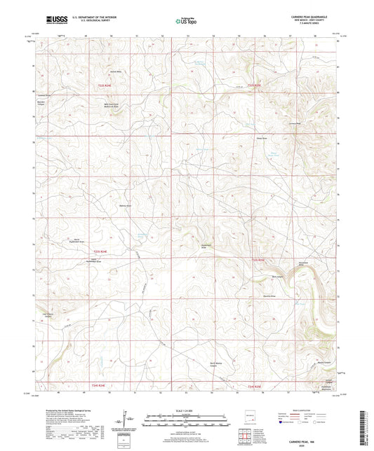 Carnero Peak New Mexico US Topo Map Image