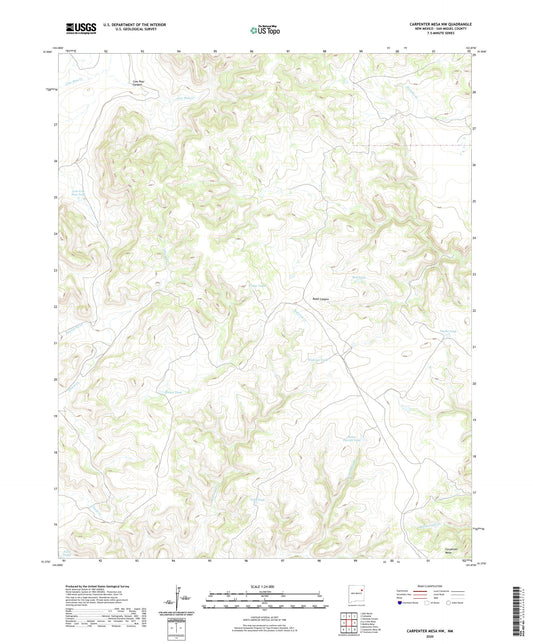 Carpenter Mesa NW New Mexico US Topo Map Image