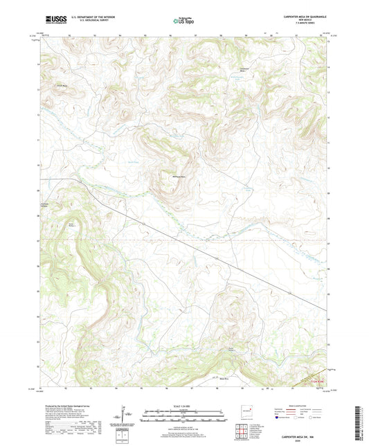 Carpenter Mesa SW New Mexico US Topo Map Image