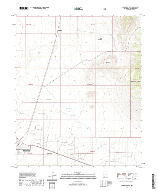 Carrizozo East New Mexico US Topo Map Image
