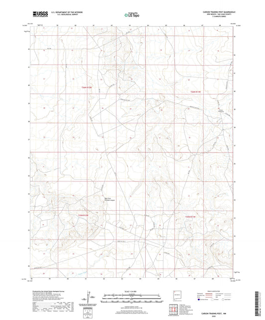 Carson Trading Post New Mexico US Topo Map Image