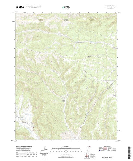Casa Grande New Mexico US Topo Map Image