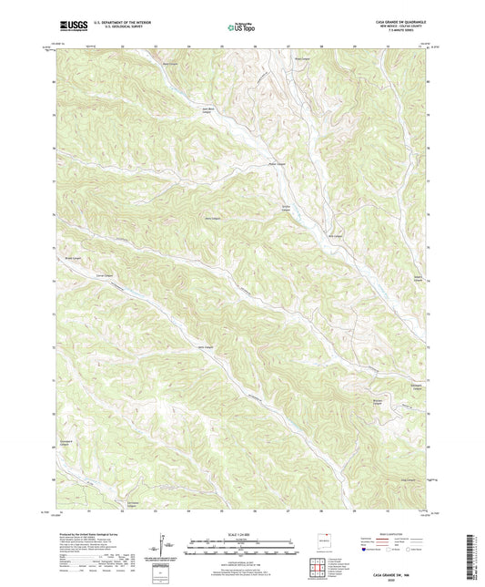 Casa Grande SW New Mexico US Topo Map Image